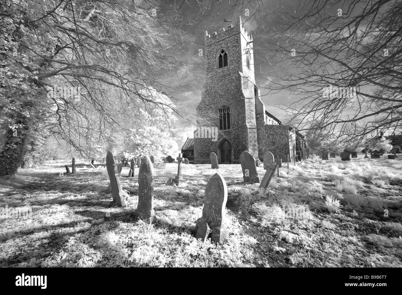 Un 'North Norfolk' Cimetière, Baconsthorpe, Grande-Bretagne Banque D'Images