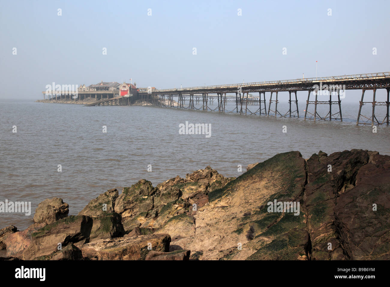 Birnbeck Pier a abandonné Old Pier, Weston Super Mare, North Somerset, Royaume-Uni Banque D'Images