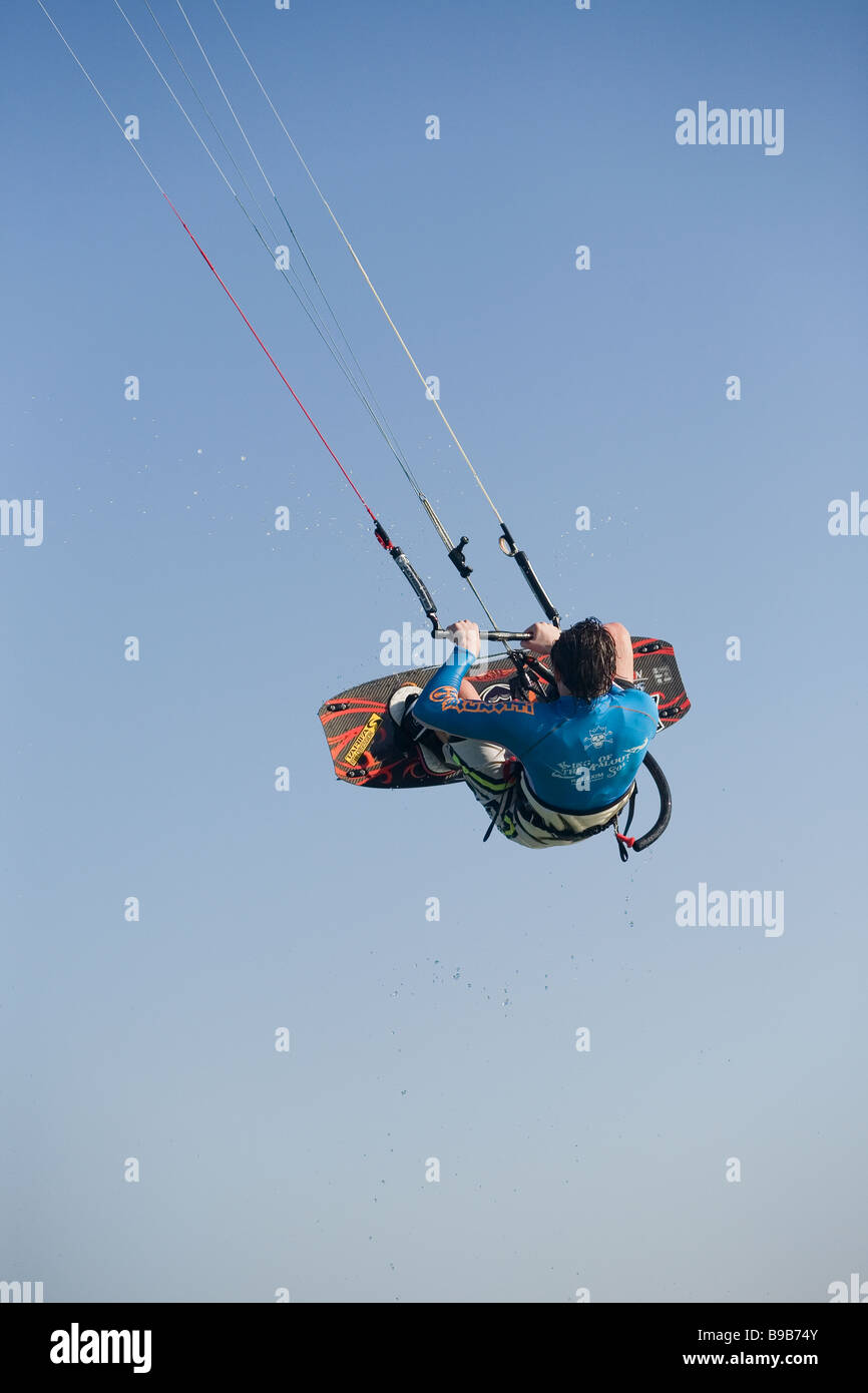 Kite surfer, El Gouna - Égypte Banque D'Images
