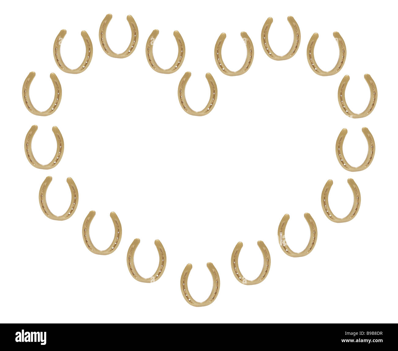 Chaussures de chevaux disposés en forme de coeur Banque D'Images