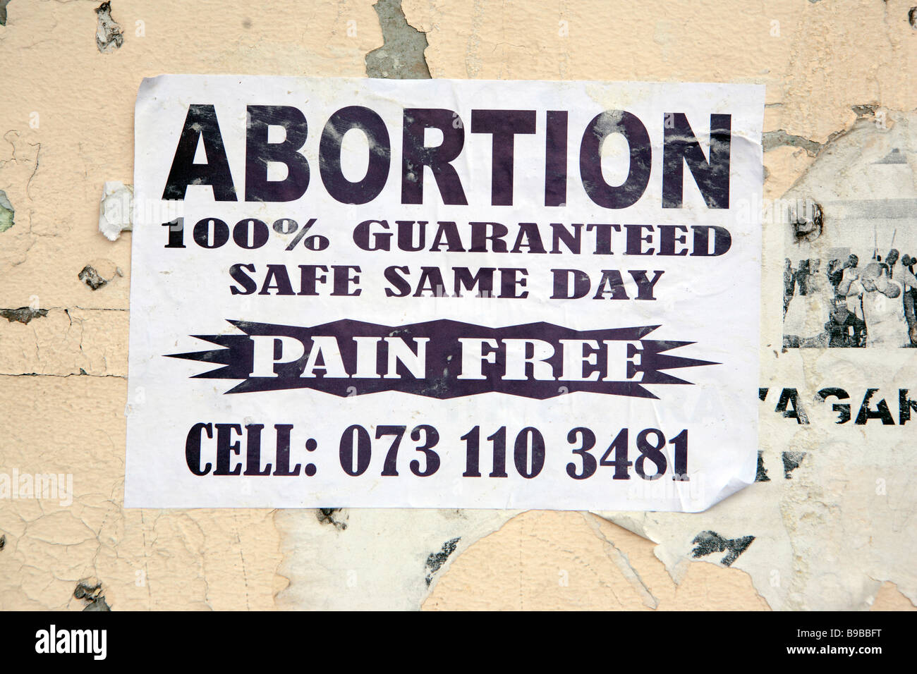 Affiche de l’avortement Banque D'Images