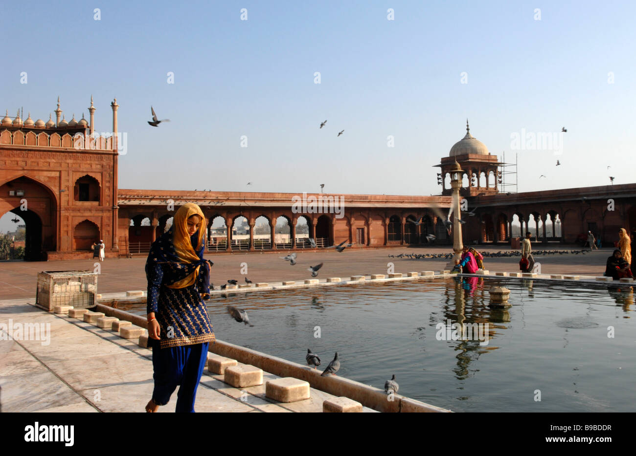 La Jama Masjid dans Old Delhi Inde Banque D'Images