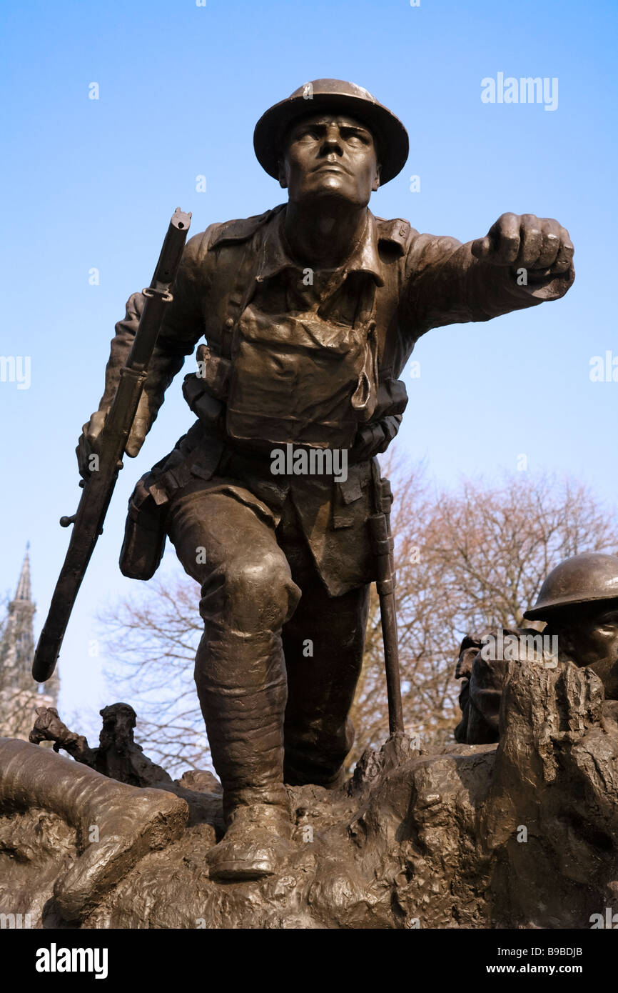 Le monument commémoratif de guerre fusils camerounais par Paul Clark, Lindsey, Glasgow, Écosse Kelvingrove. Banque D'Images