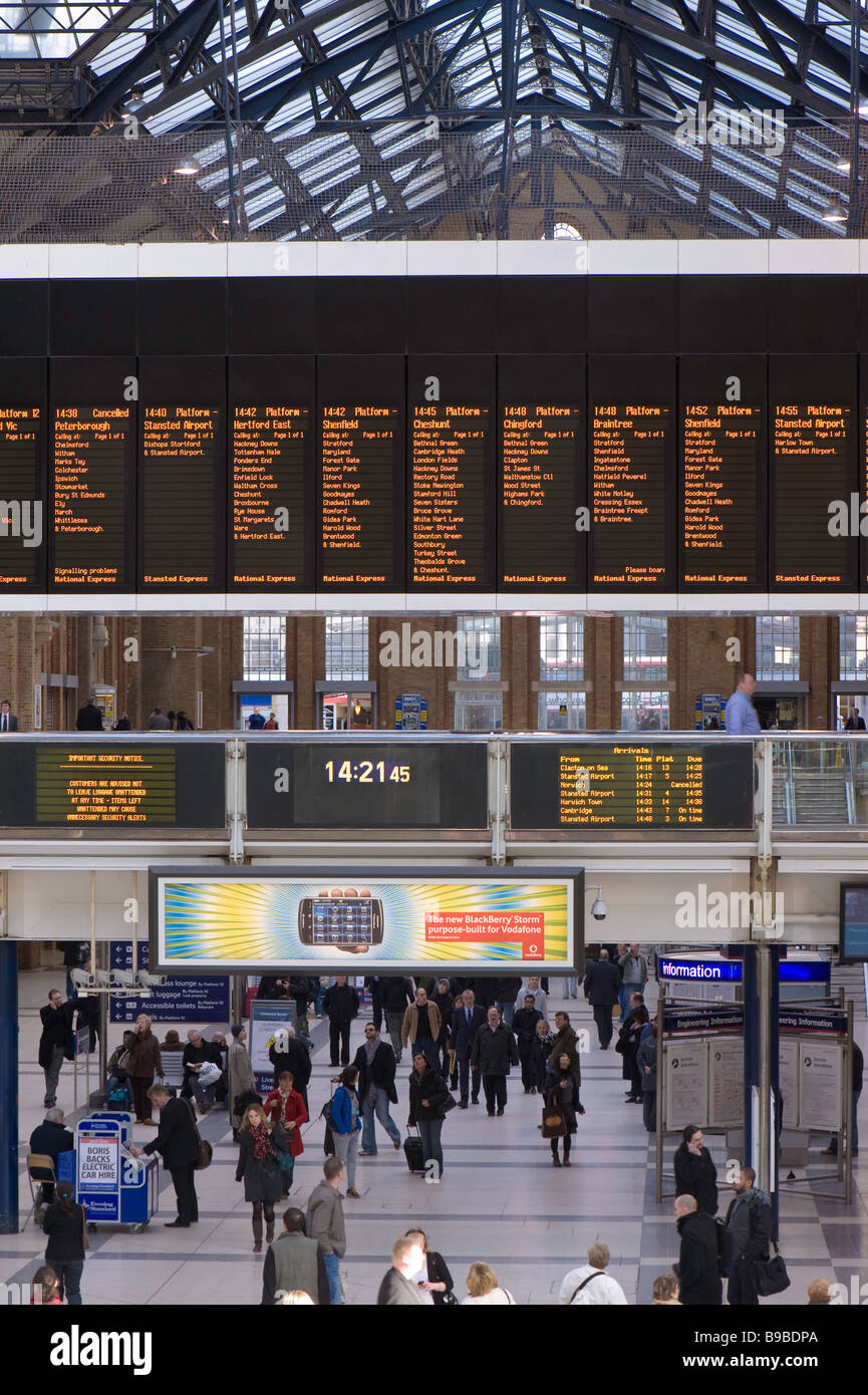 La gare de Liverpool Street London EC2 United Kingdom Banque D'Images