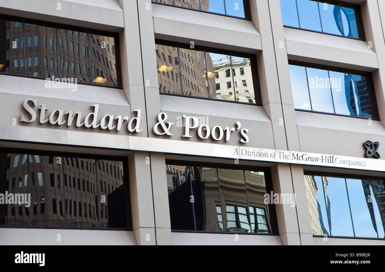 Siège de Standard & Poor's sont vus à New York, NY Banque D'Images