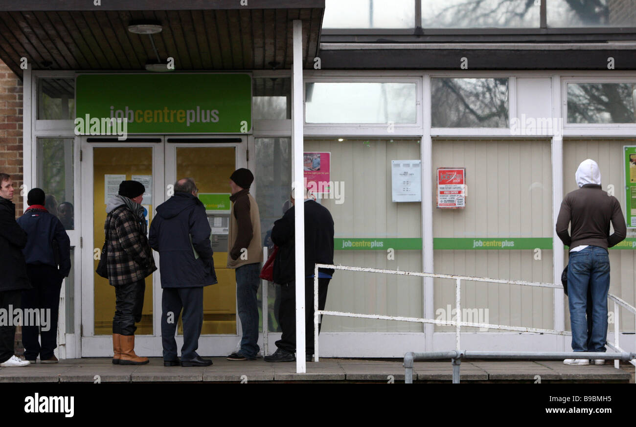 JOB CENTRE PLUS D'ATTENTE AU CHÔMAGE POUR L'EMPLOI Banque D'Images