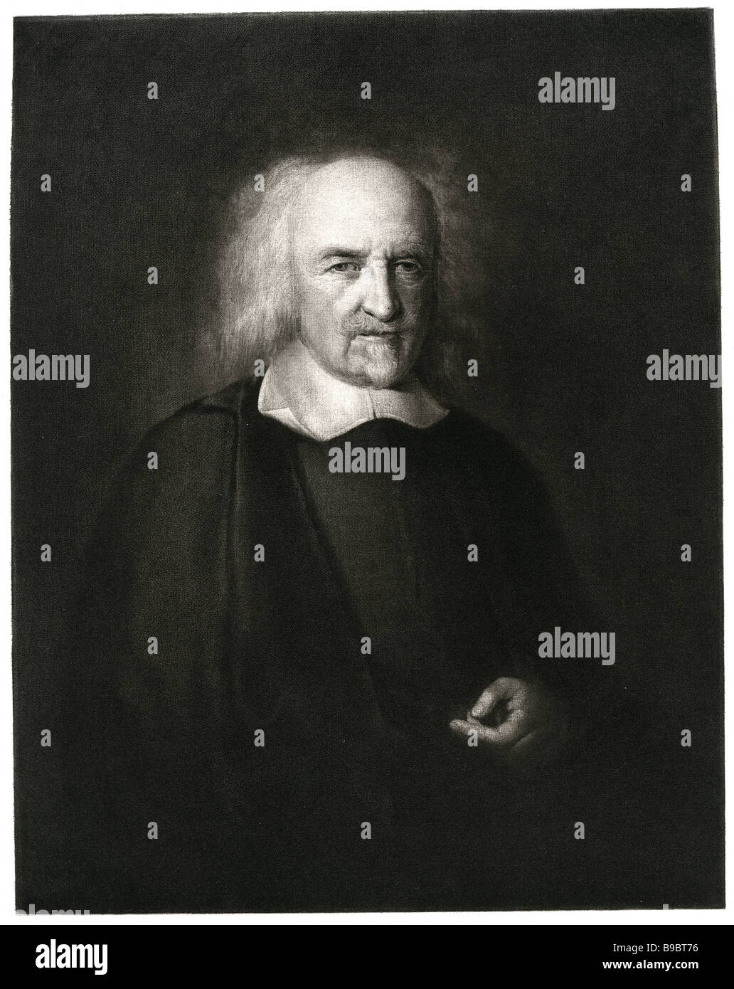 Thomas Hobbes, philosophe anglais 1679 1588 Philosophie politique Banque D'Images