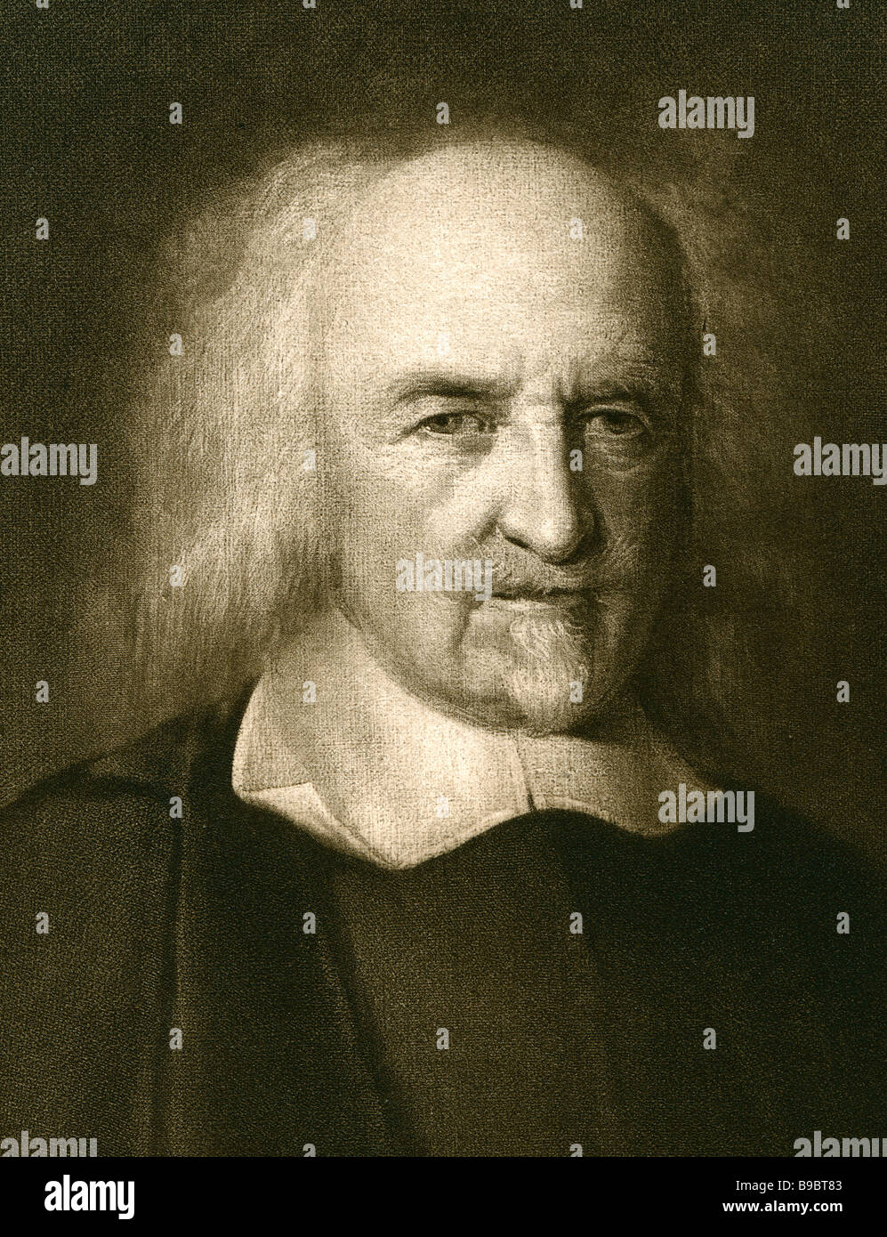 Thomas Hobbes, philosophe anglais 1679 1588 Philosophie politique Banque D'Images