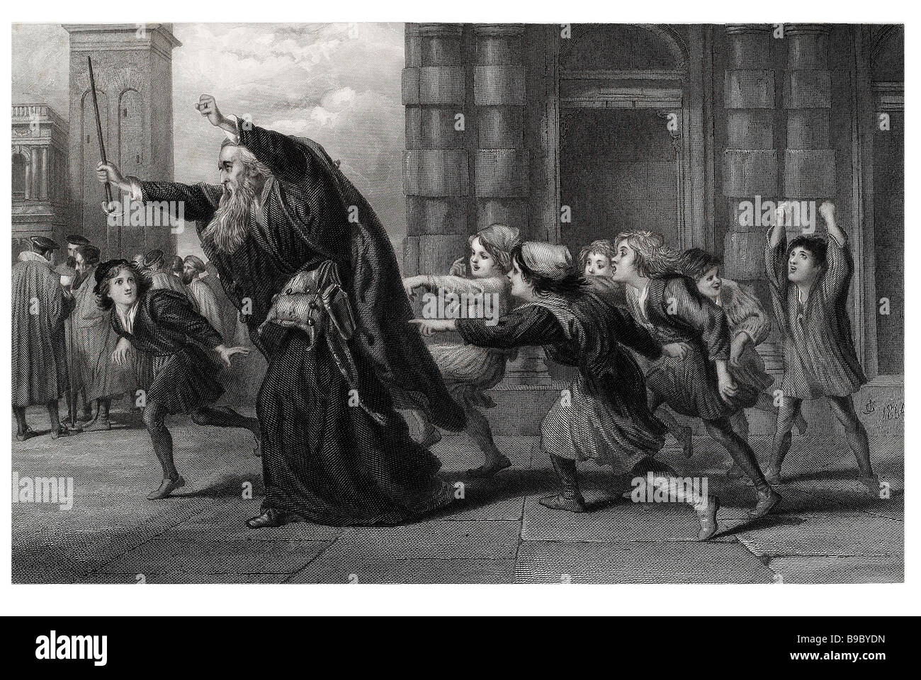 Shylock après le procès marchand de Venise Le Marchand de Venise est une pièce de William Shakespeare, soupçonnés d'avoir été écrit Banque D'Images