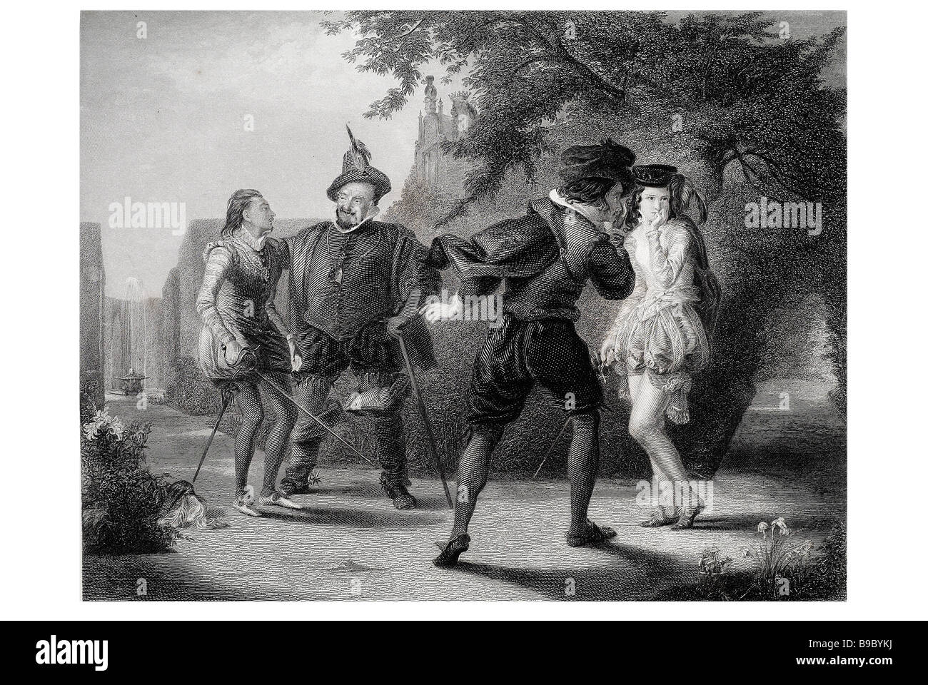 Le duel Douzième Nuit, ou ce que vous voulez est une comédie de William Shakespeare, basé sur la courte histoire "d'Apollonios et Silla' Banque D'Images