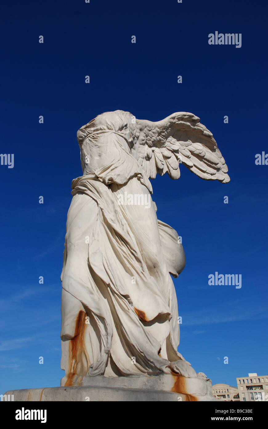 Statue de la Victoire ailée de Samothrace, Montpellier, France Banque D'Images