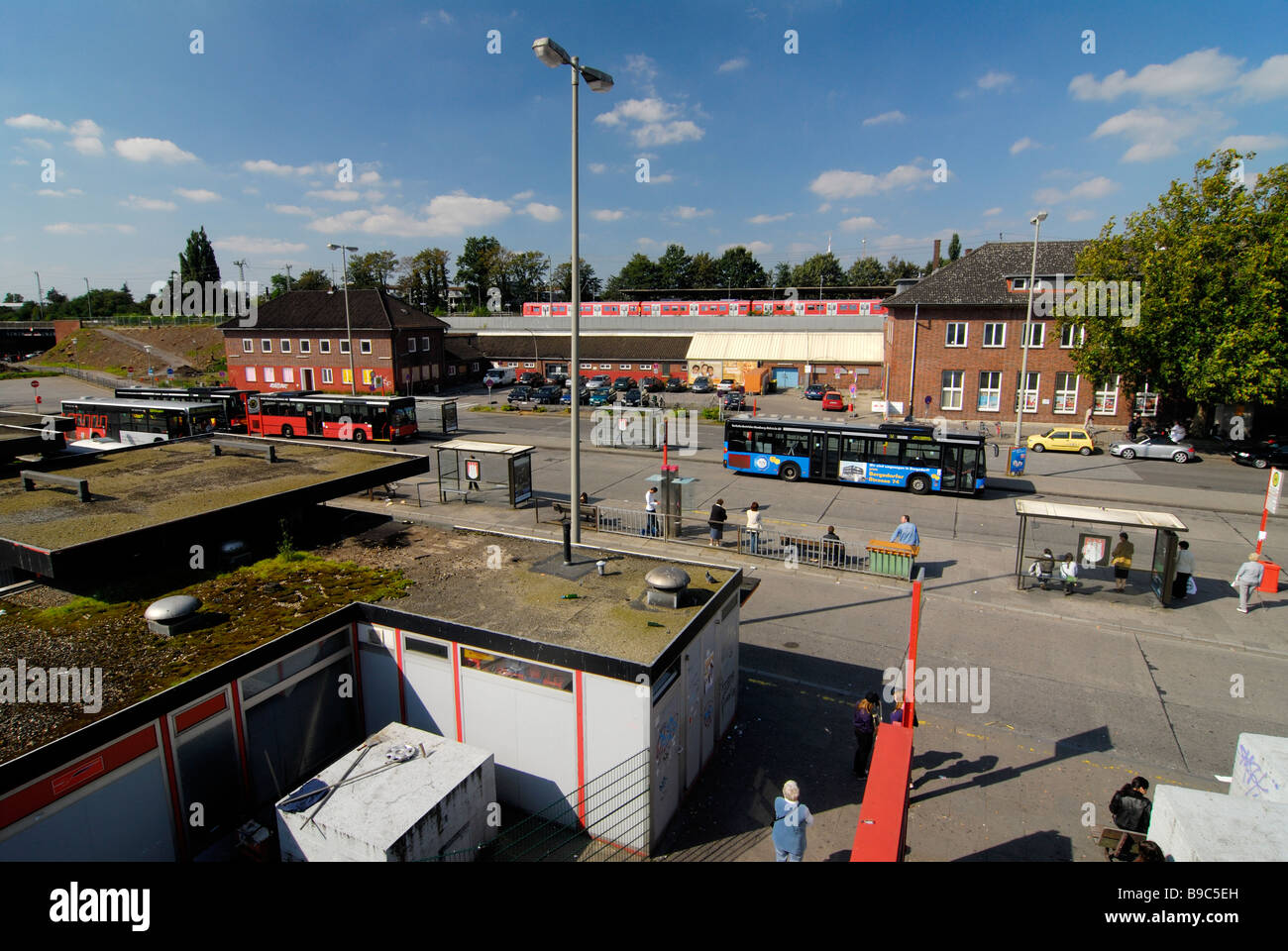 Le terminal de bus de Bergedorf, Hambourg avant la reconstruction en 2007. Banque D'Images