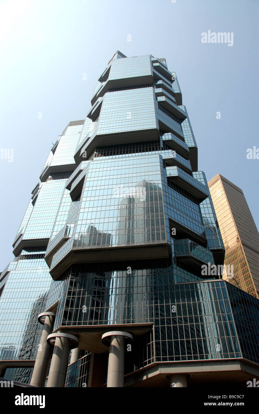 Lippo Centre, Tours jumelles, la tour moderne, des verres, de la construction, de l'île de Hong Kong, Chine Banque D'Images