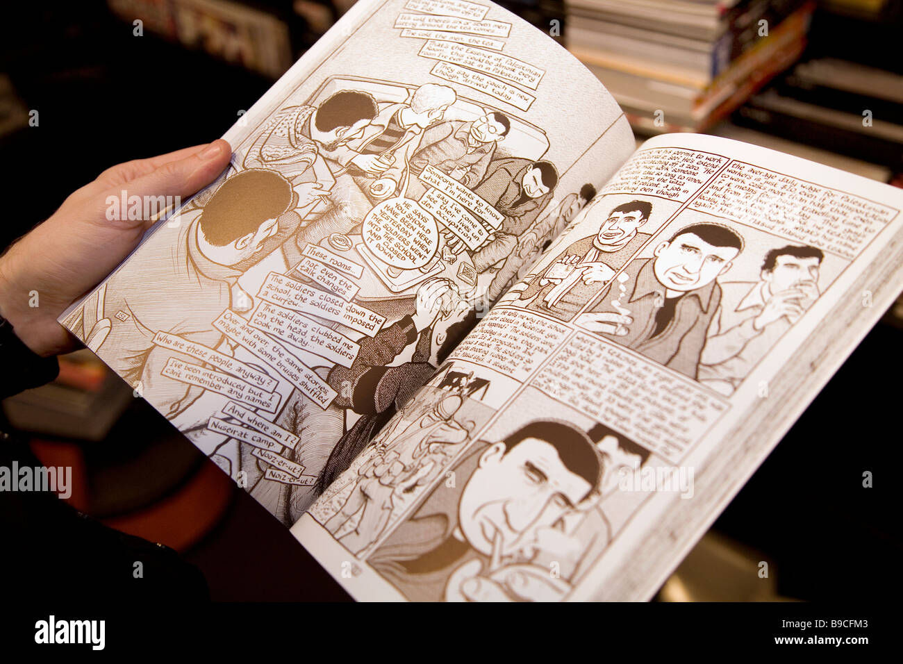 Bande dessinée roman graphique de la Palestine Banque D'Images