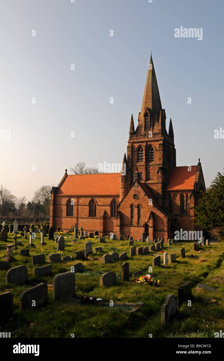 All Saints Church, Thornton Hough, Wirral, UK Banque D'Images