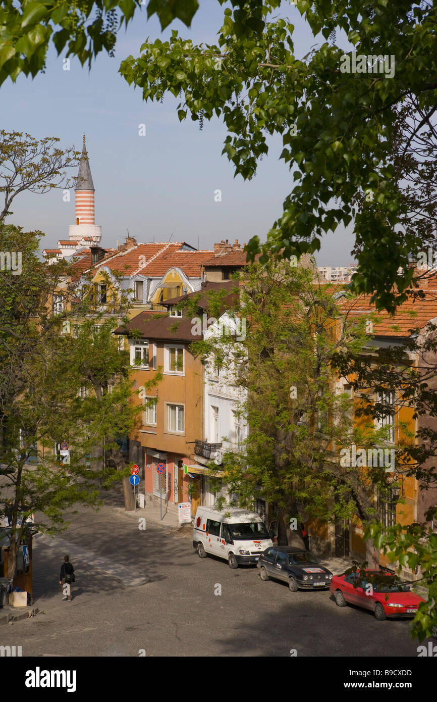 Vieille ville et Dzhumaya Mosque Plodviv Bulgarie Banque D'Images