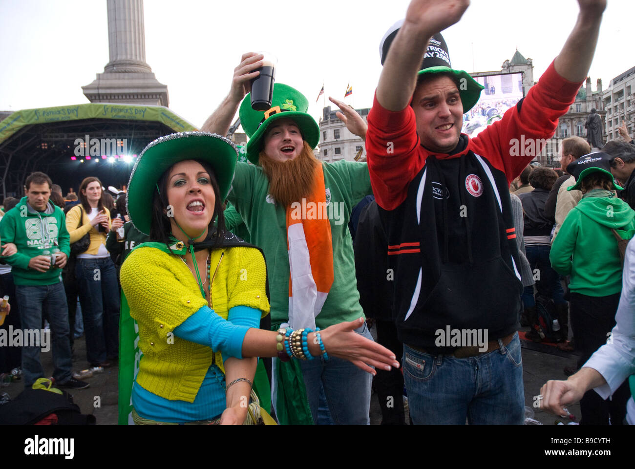Célébrations de la St Patrick à Trafalgar Square Banque D'Images