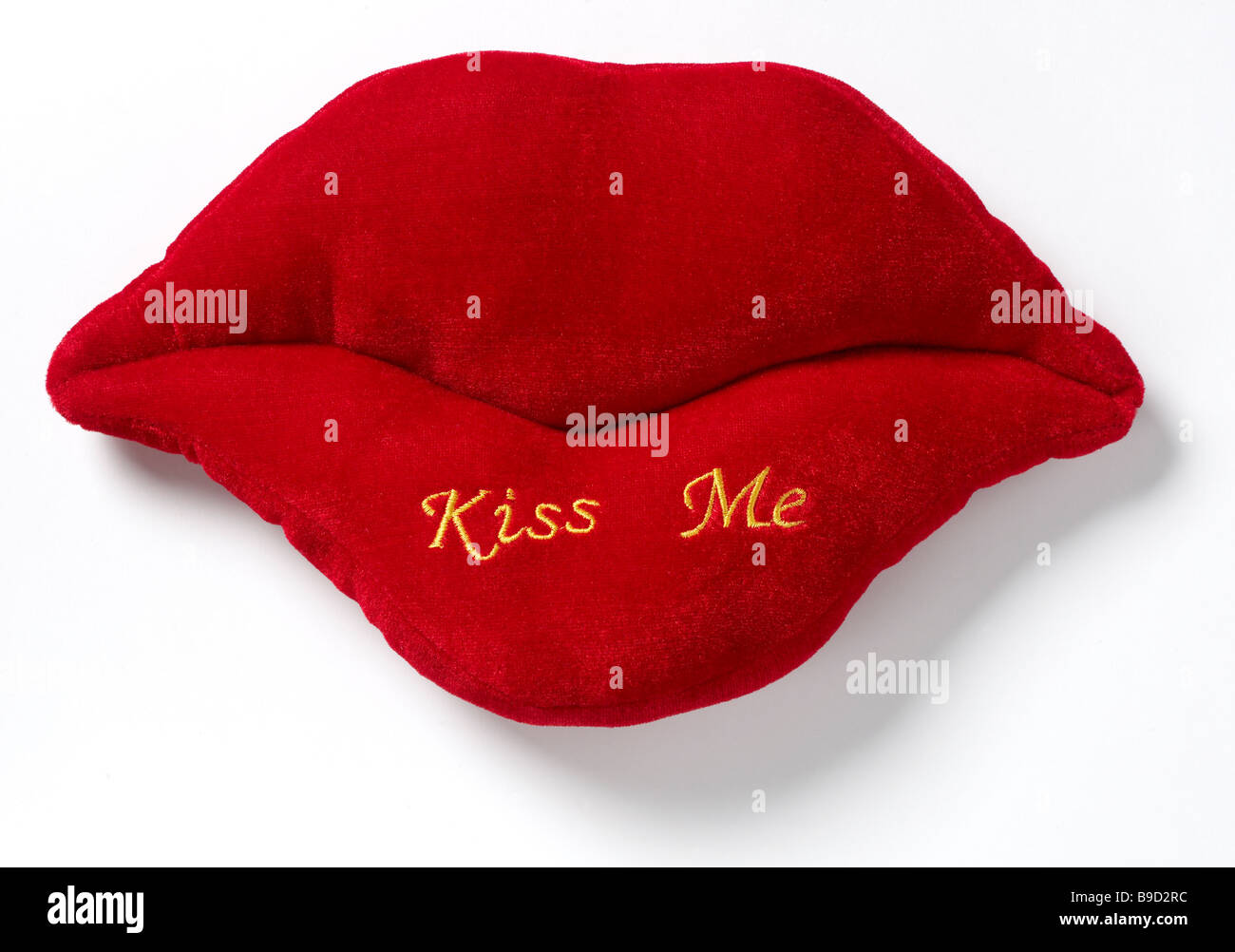 M'embrasser les lèvres rouge Banque D'Images