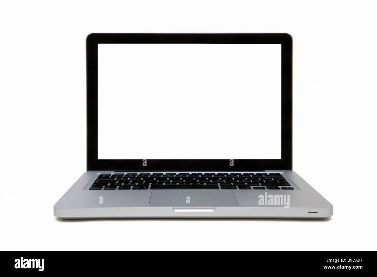 Un ordinateur portable isolé sur fond blanc avec baignoire d'écrêtage Banque D'Images