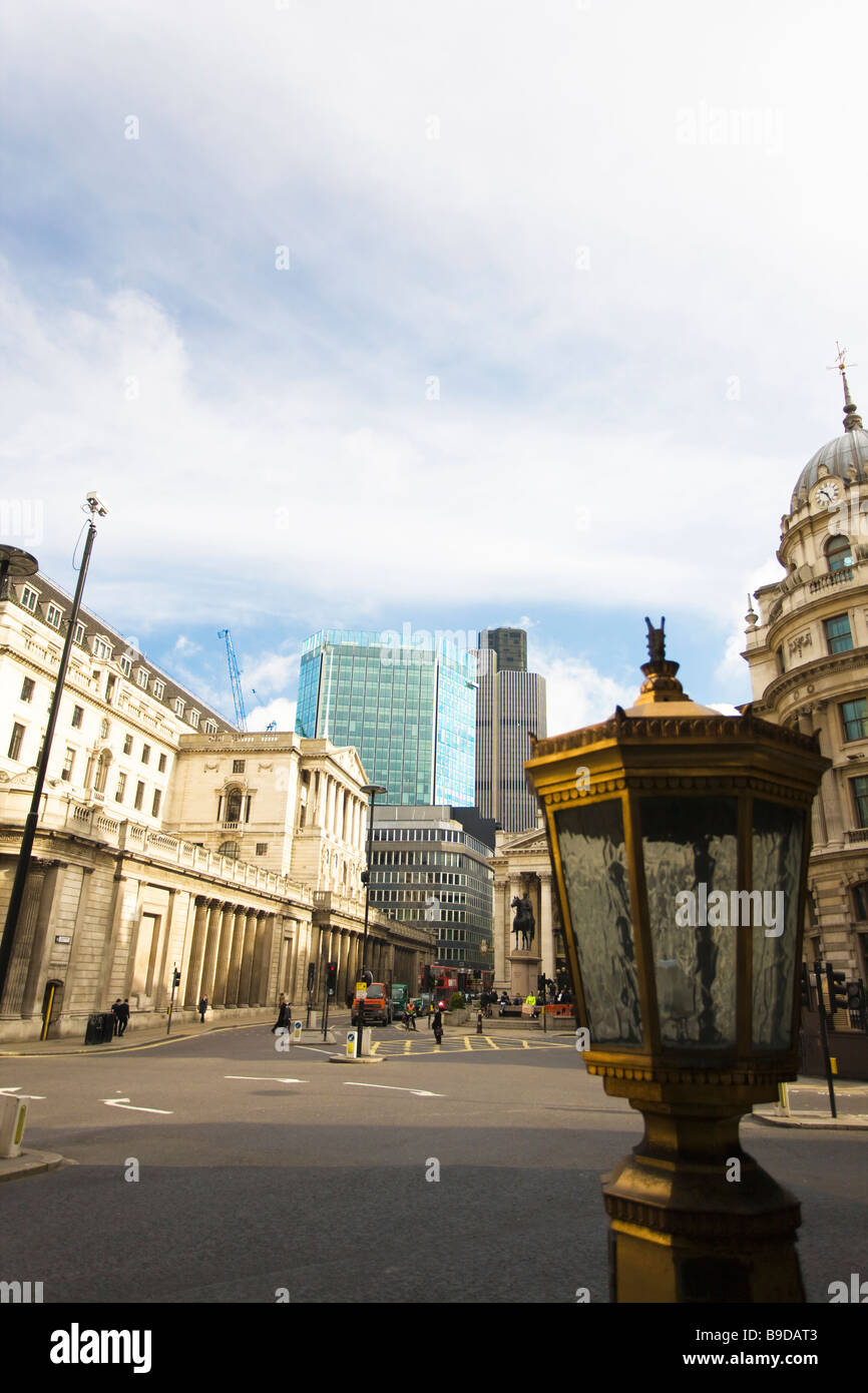 La Banque d'Angleterre London England UK portrait copie espace Stabilité financière Banque D'Images