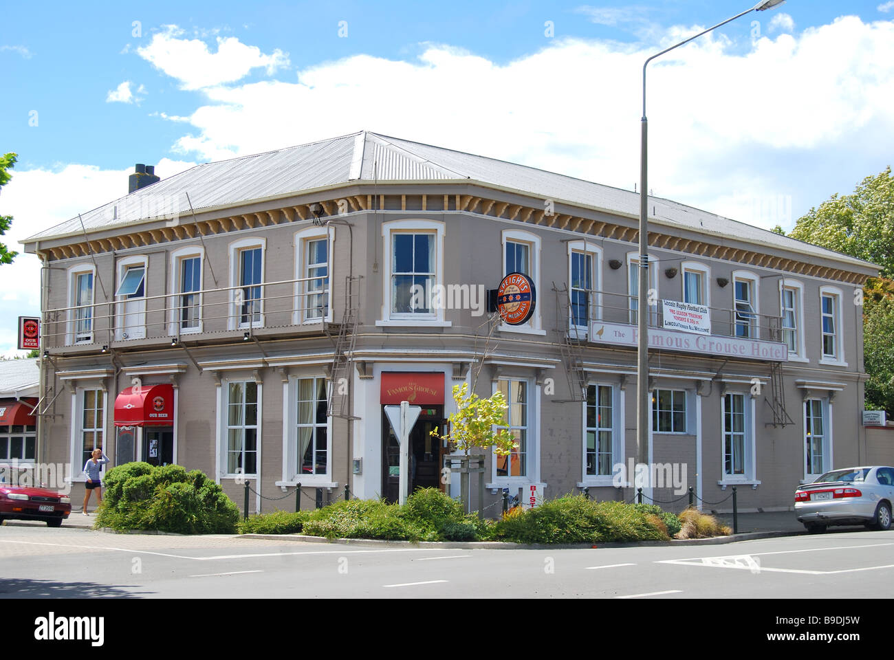 The Famous Grouse Hotel, Gerald Street, Lincoln, District de Selwyn, Canterbury, île du Sud, Nouvelle-Zélande Banque D'Images