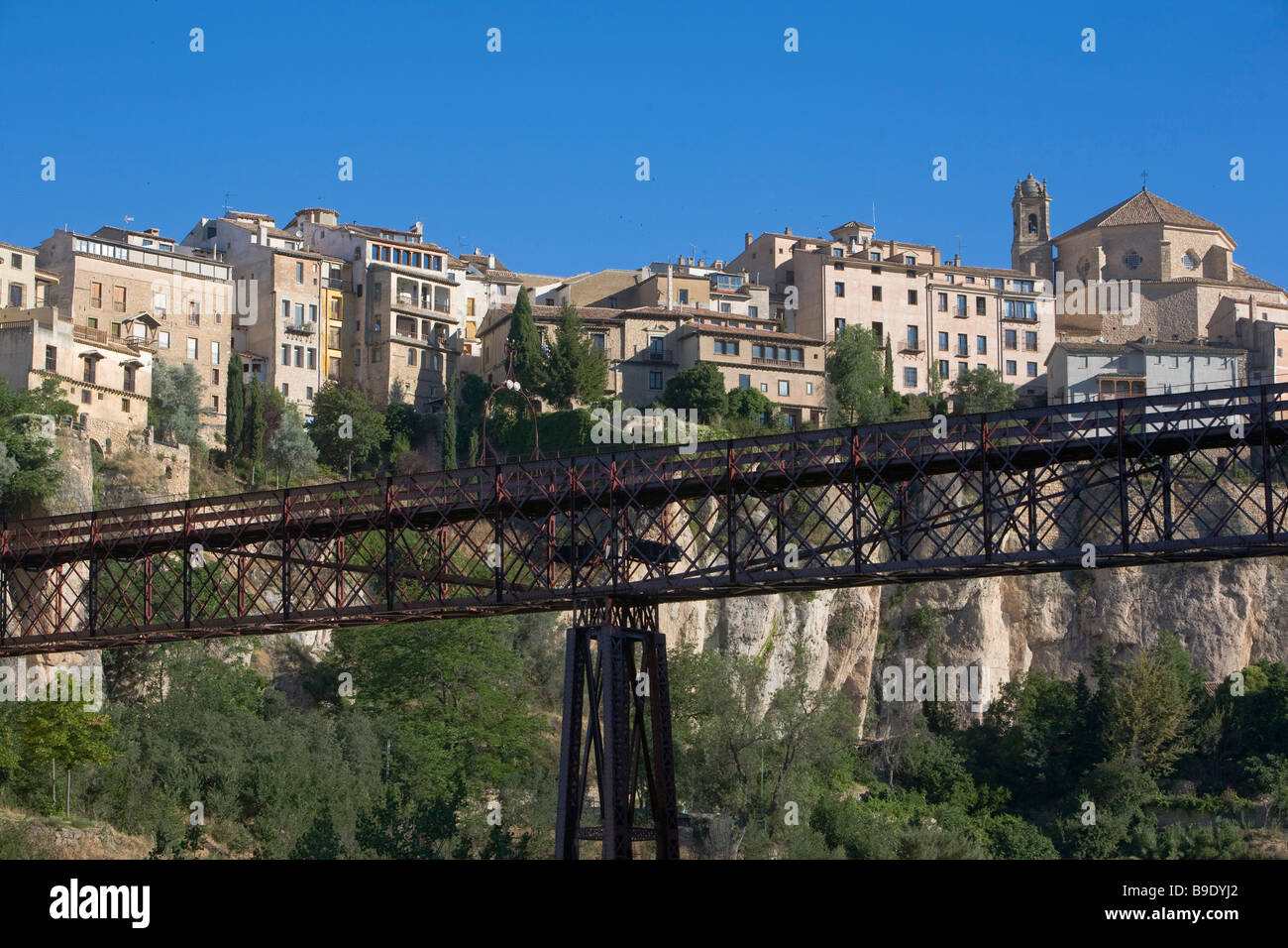 Maisons suspendues de pont pour piétons San Pablo Cuenca Castille La Mancha Espagne Banque D'Images