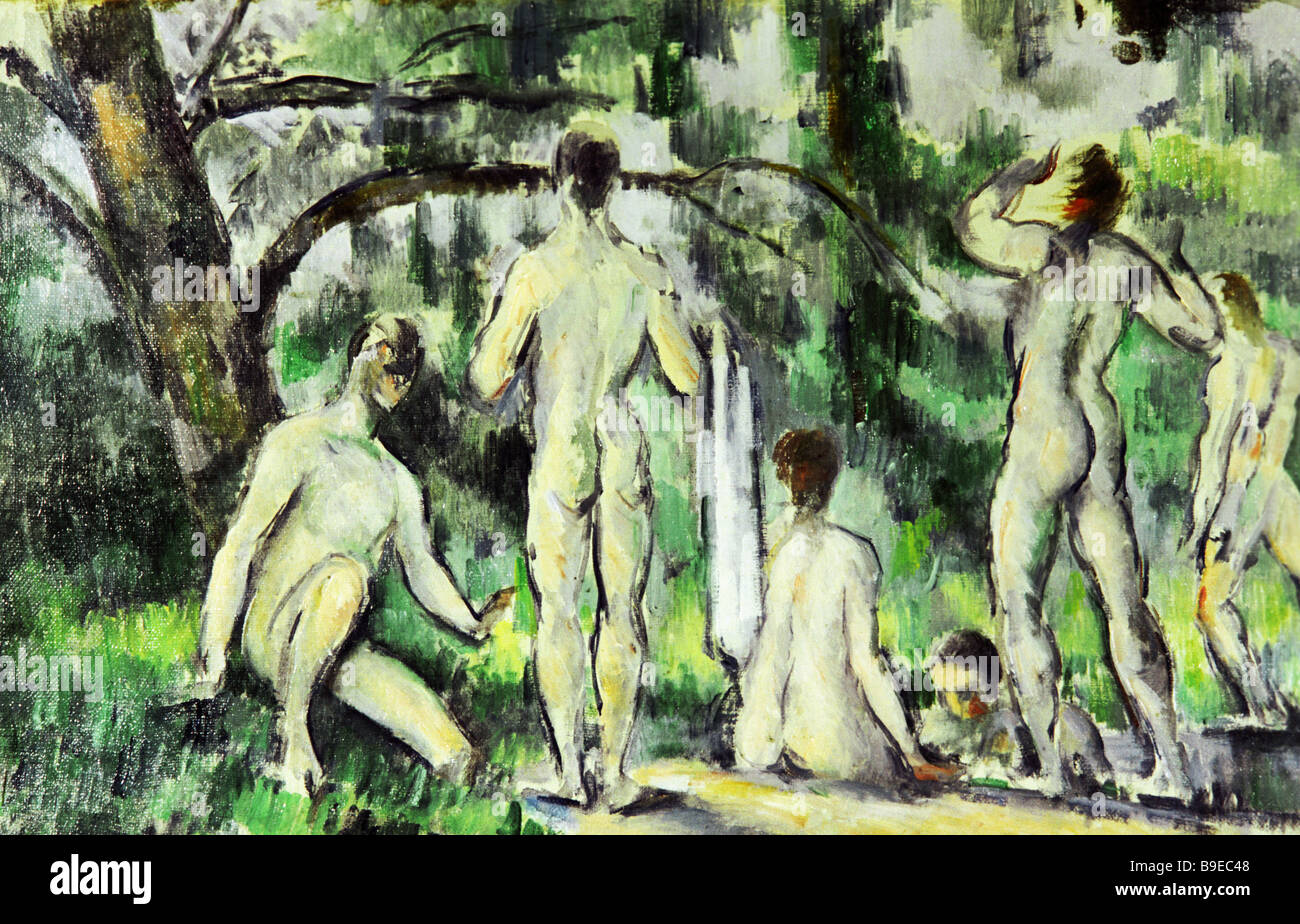 Paul Cézanne 1839 baigneurs 1906 Musée des beaux-arts Pouchkine Reproduction Banque D'Images
