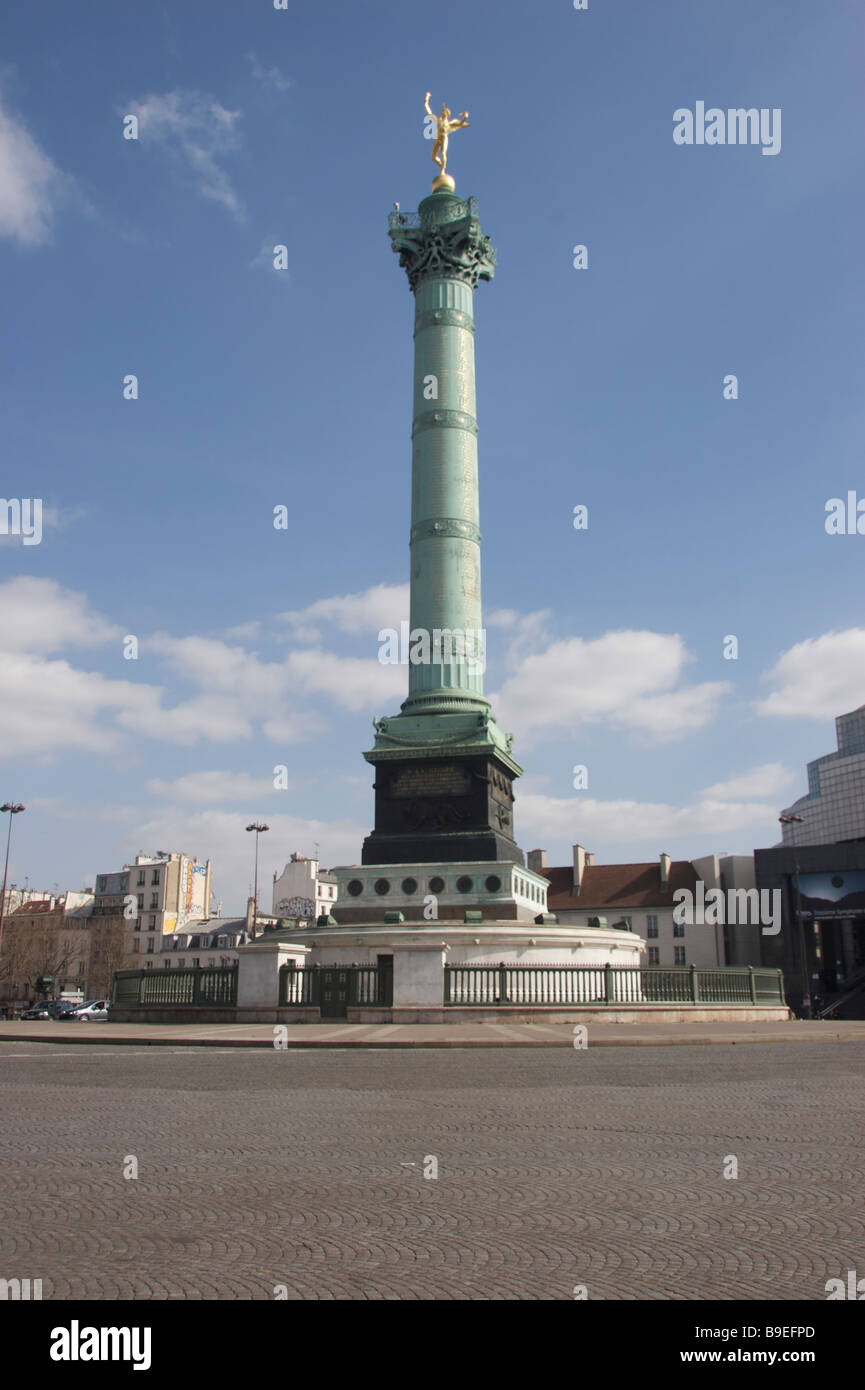 La Place de la bastille paris France Banque D'Images