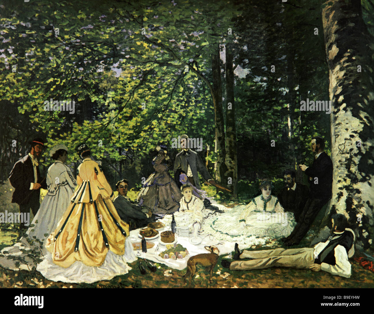 Dejeuner sur l herbe le pique-nique par Claude Monet reproduction de l'État Collection Musée des beaux-arts Pouchkine Banque D'Images