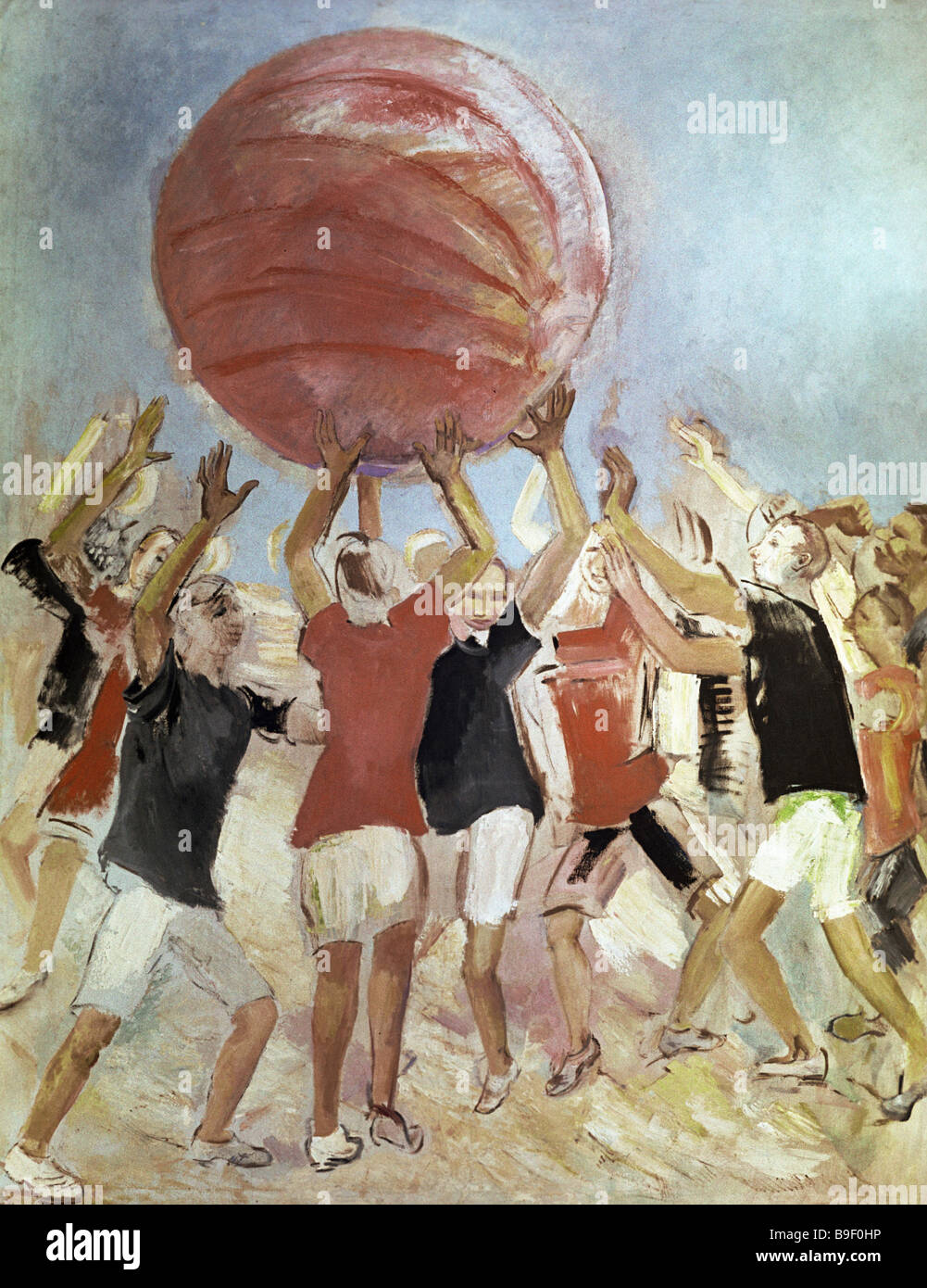 La reproduction de la peinture 1931 Push Ball par Pavel Kouznetsov à partir  de la collection de la galerie d'État Tretiakov Photo Stock - Alamy