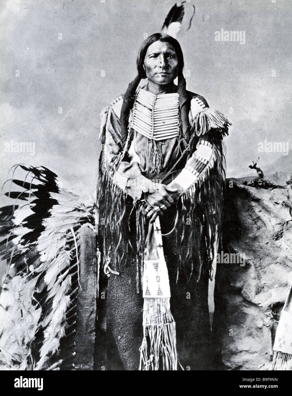 LITTLE BIG MAN porte-parole des Sioux Oglala dans les guerres indiennes des années 1870 Banque D'Images