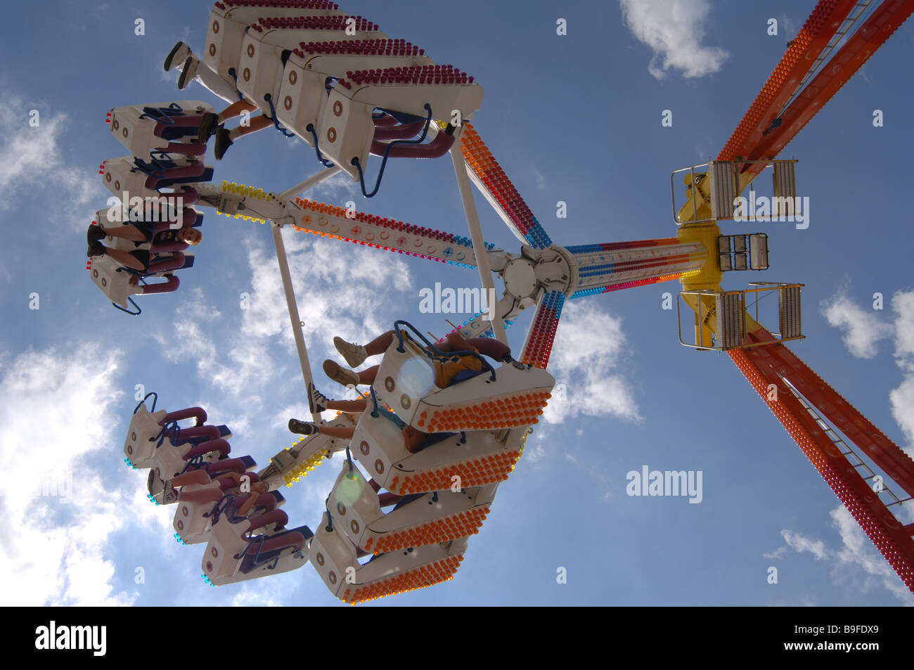 Spinning amusement park ride au Dutchess County Fair Prague New York Banque D'Images
