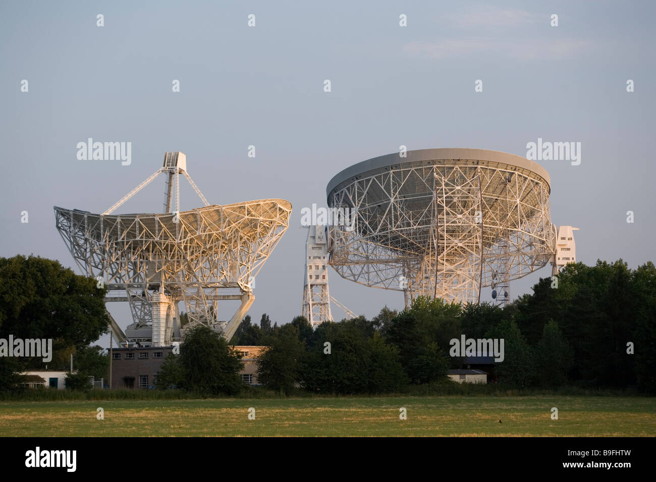 Cheshire Holmes Chapel de l'Université de Manchester de Jodrell Bank radio telescope Banque D'Images