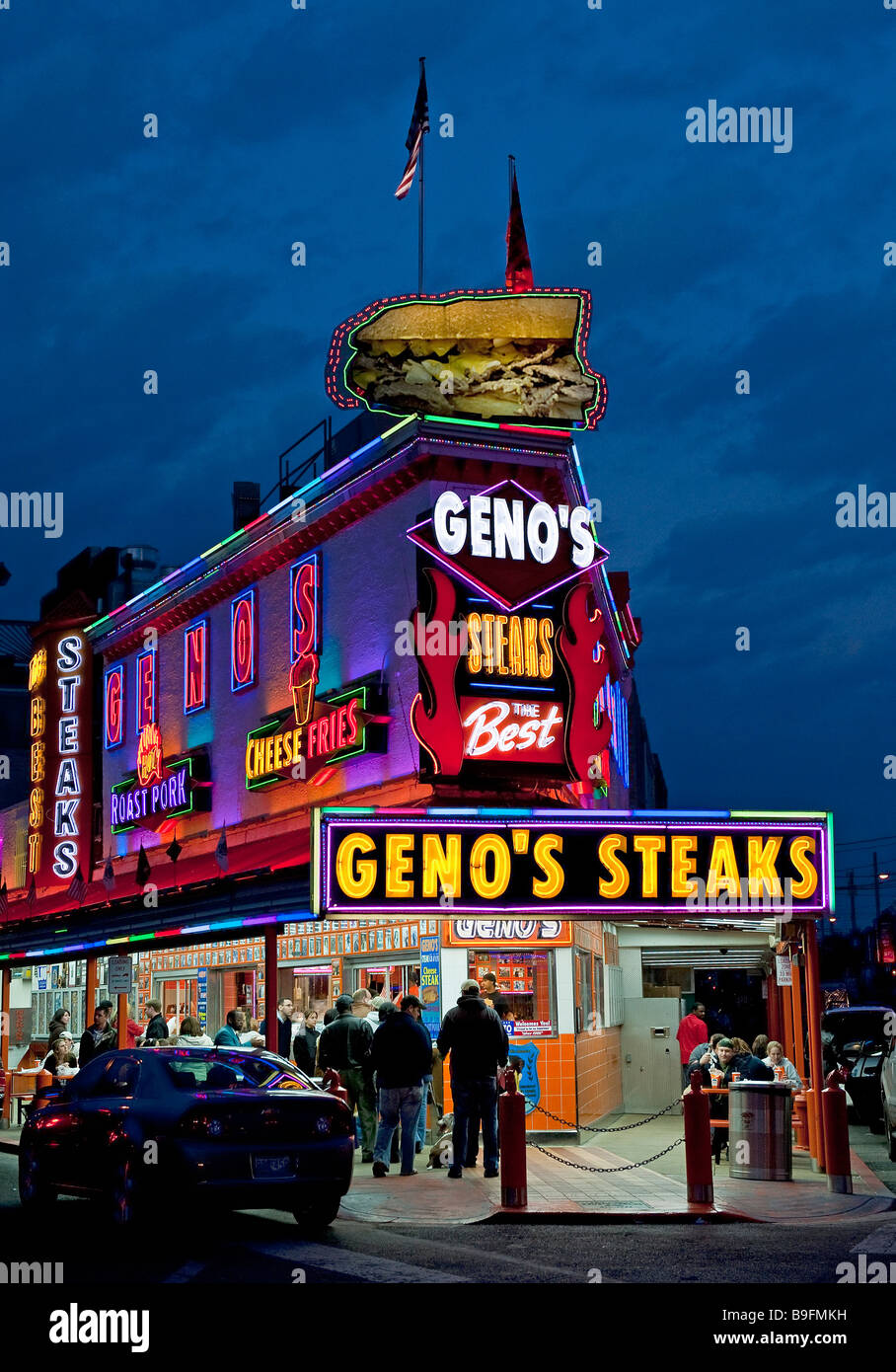Steaks de Geno's South Philly Philadelphie PA USA Banque D'Images