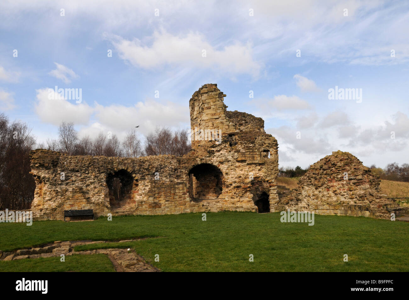 Château de silex de la rivière Dee, Flintshire, au nord du Pays de Galles. Banque D'Images