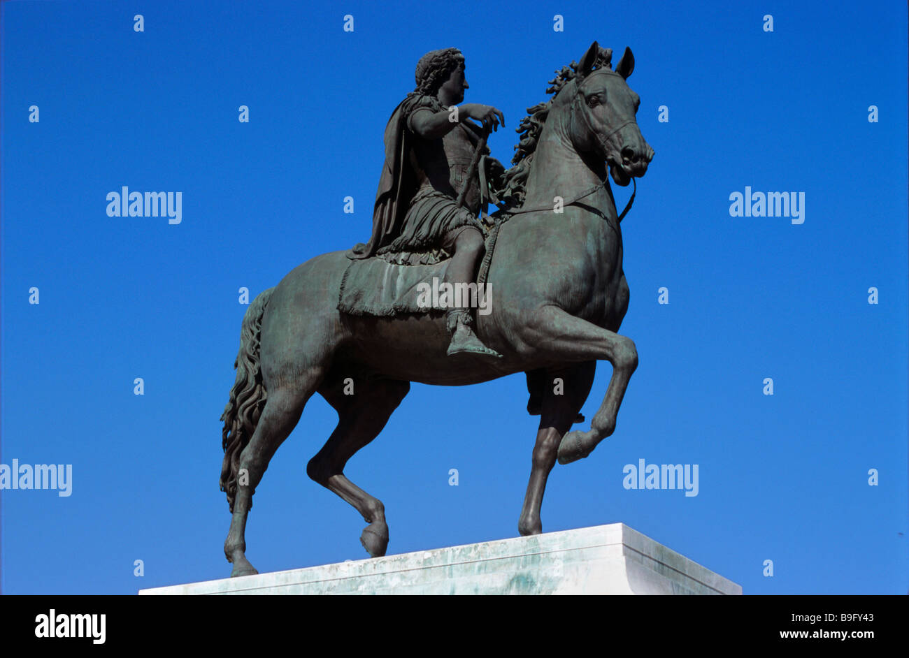 Statue de Louis XIV, Place Bellecour, Lyon ou Lyon, France Banque D'Images