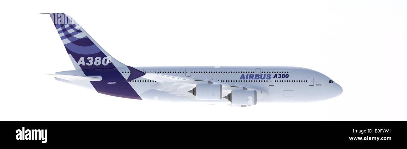 Airpwater lane airbus A380 pas de côté du chemin des biens du trafic aérien aéronautique série entreprise-aéronautique Banque D'Images