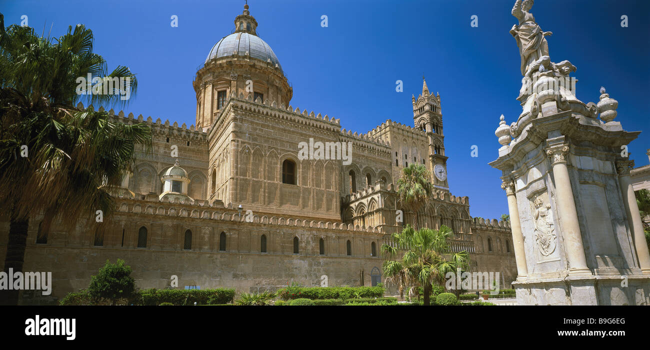 Italie Sicile Sicile la cathédrale de Palerme destination détails city islandVue du centre