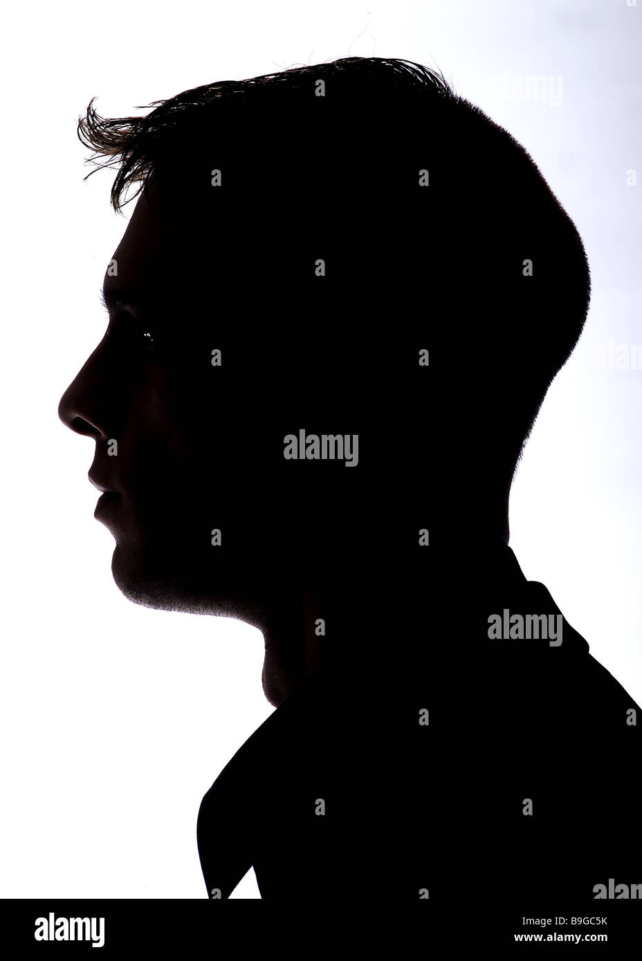 Silhouette visage homme profil Banque de photographies et d’images à ...