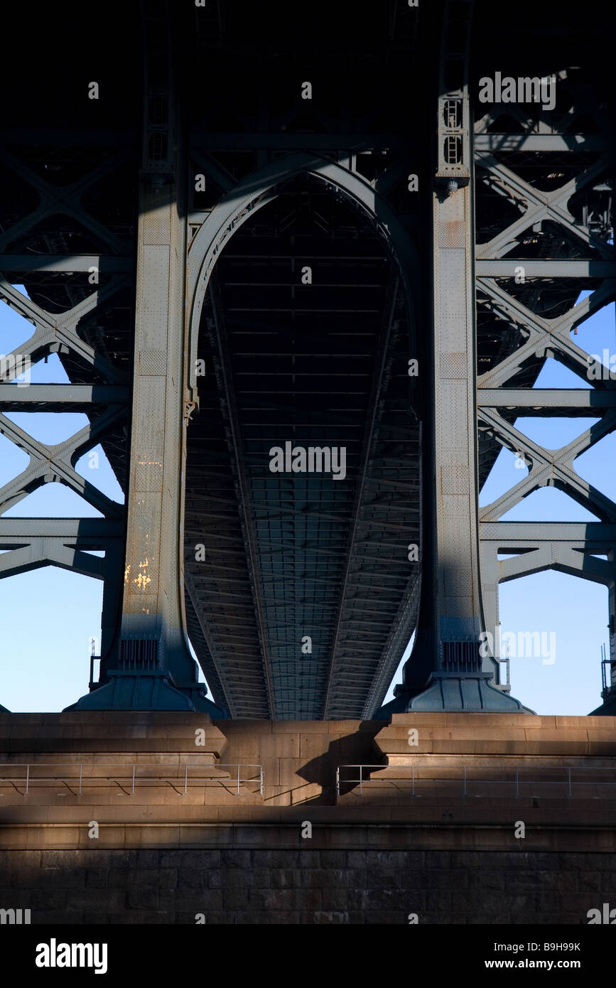 Support de pont de Manhattan, Empire-Fulton Ferry State Park Banque D'Images