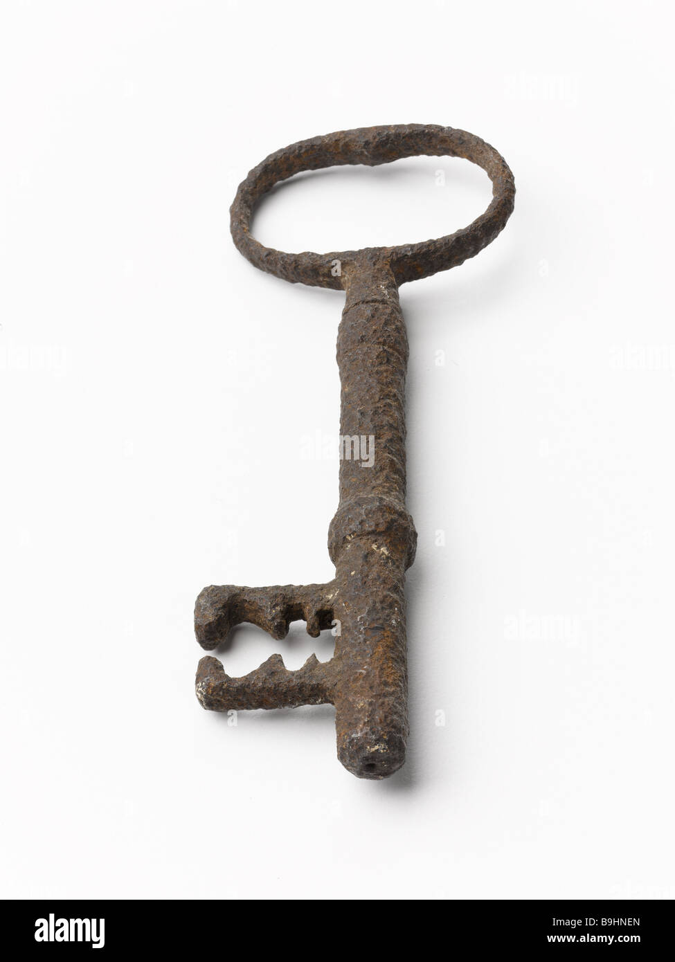 Rusty.key.old.porte.home.cut/out/blanc. Banque D'Images