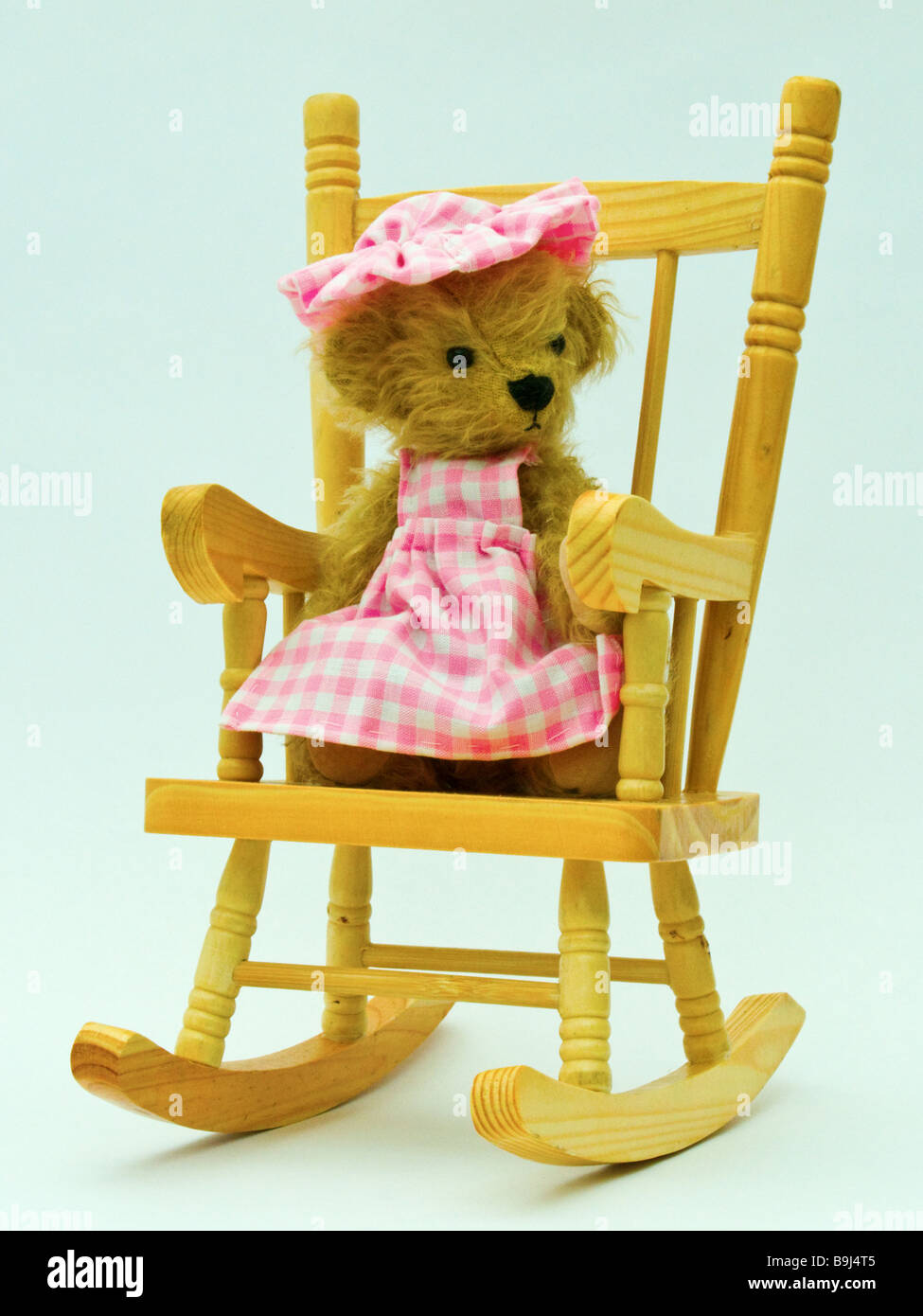 Ours miniature chaise berçante (Mini Bear Collection) Banque D'Images