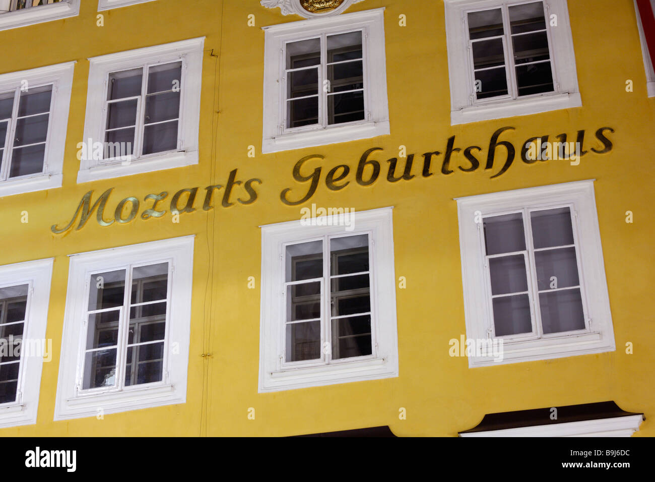 Maison de naissance de Mozart, la Getreidegasse, Grain Lane, Salzburg, Autriche, Europe Banque D'Images