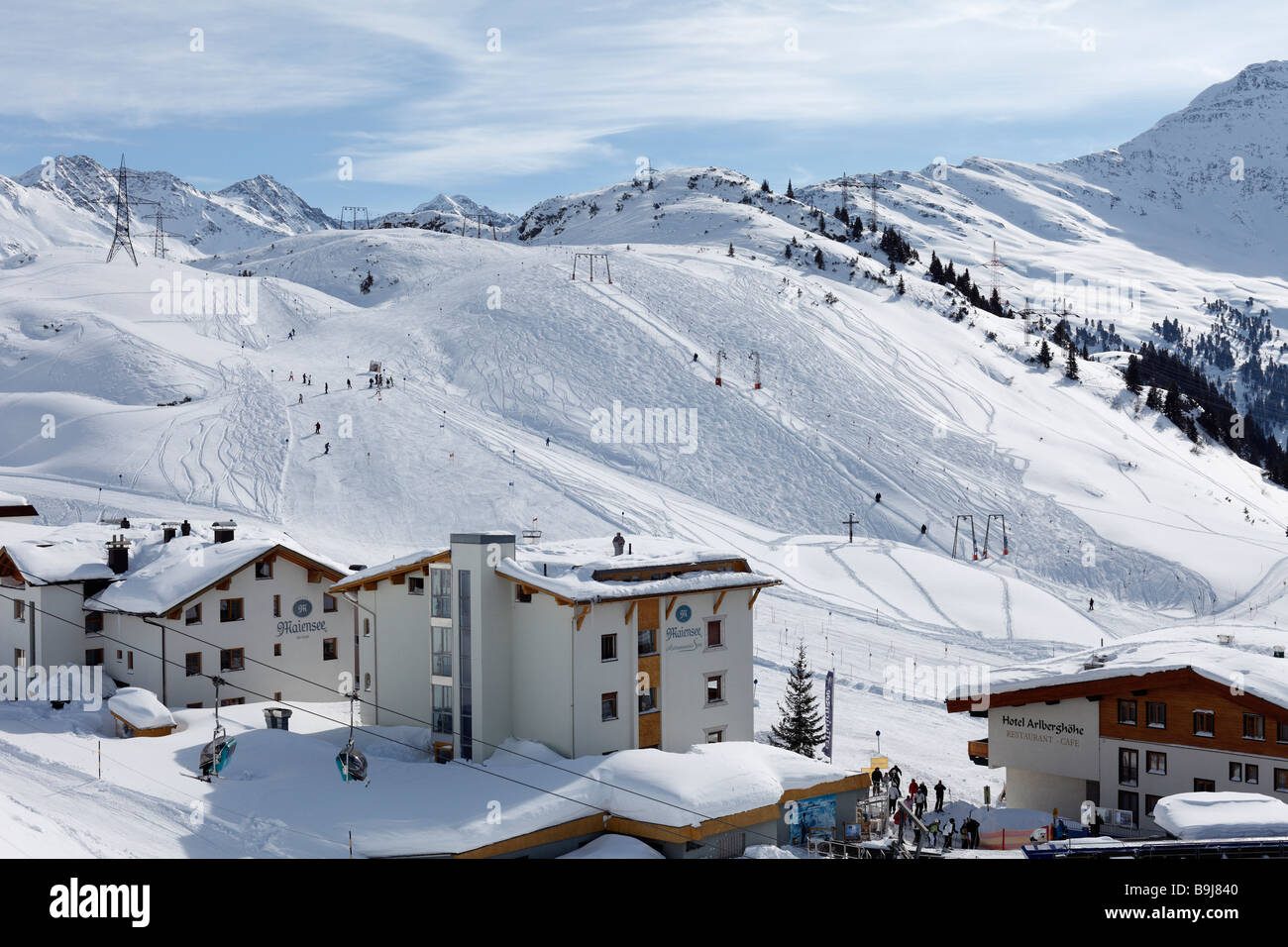 Sainte Marie le domaine de ski au Mont Arlberg, Tyrol, Autriche Banque D'Images