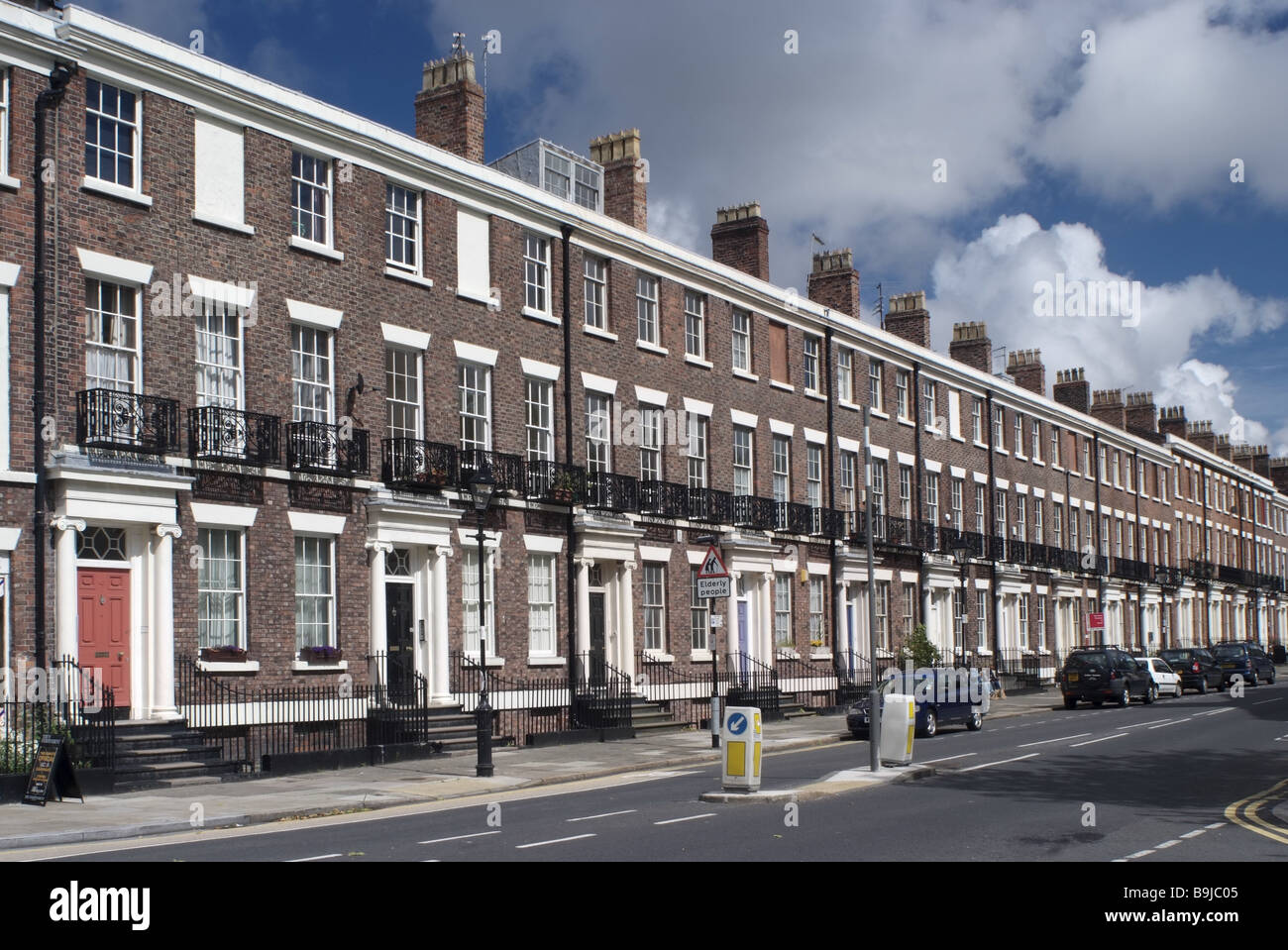 Grande-bretagne Angleterre Liverpool Canning street rue Häuserreihe ville série paysages bâtiments maisons bâtiments en brique Banque D'Images