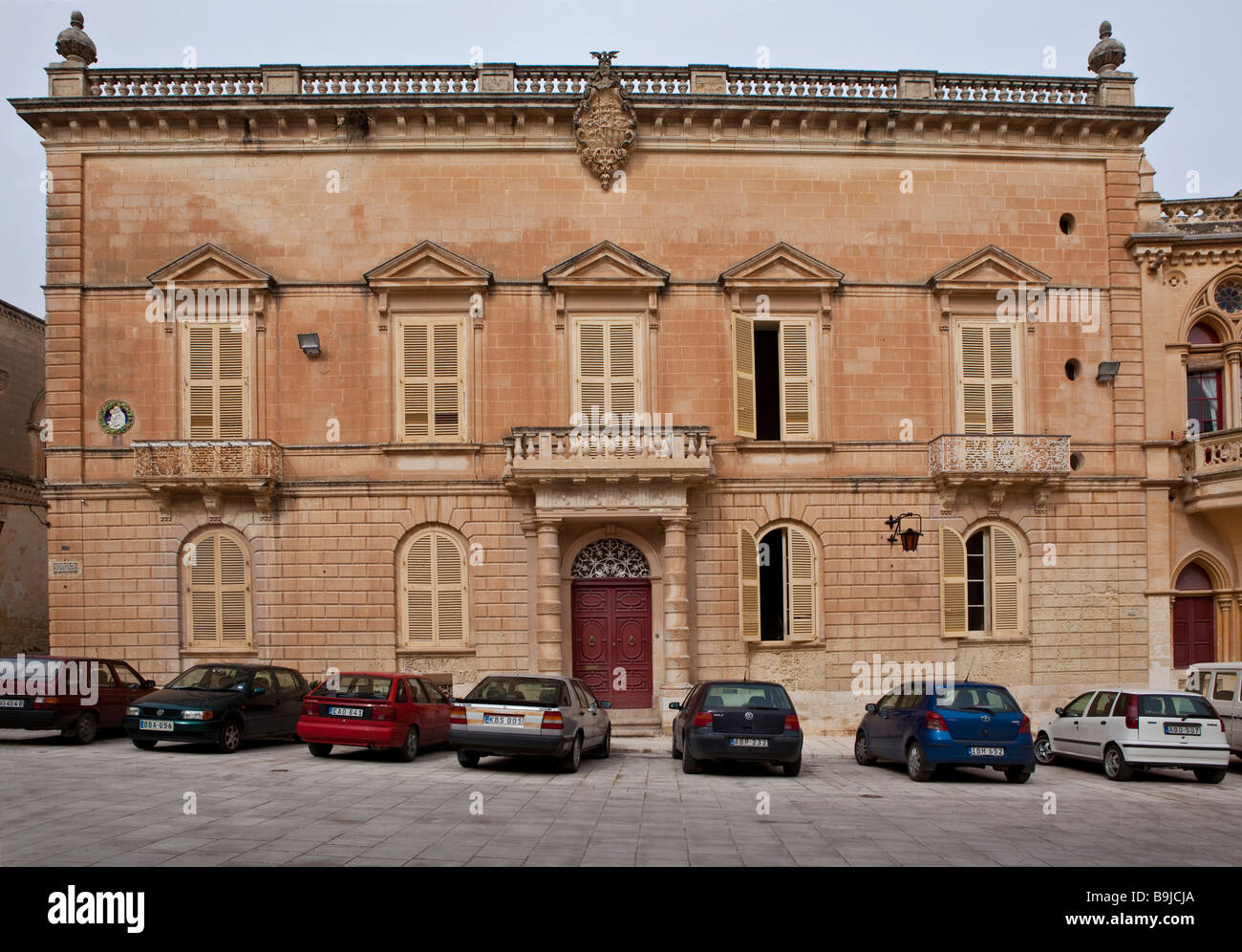 Ancien bâtiment sur la Place St Paul, Mdina, Malte, Europe Banque D'Images