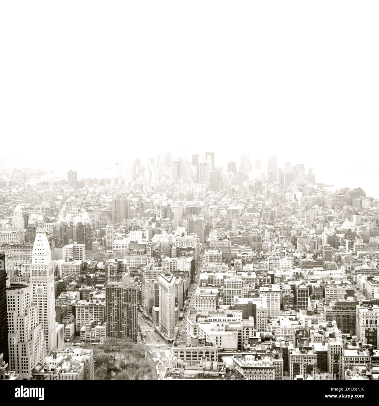 Usa New York city-sommaire s/w [M] Amérique du Nord ville vue sur la ville de Metropolis gratte-ciel gratte-ciel de l'urbanité anonymat Banque D'Images