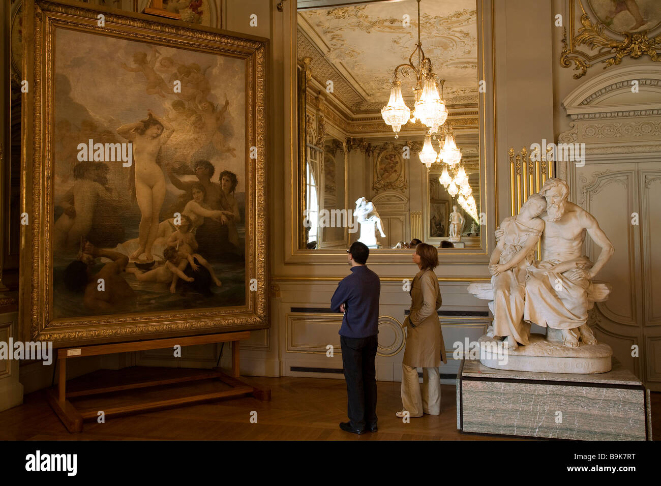 France, Paris, Musée d'Orsay, Naissance de Vénus (la naissance de Vénus), tableau de William Bouguereau et Œdipe a Colone (Oedipe Banque D'Images
