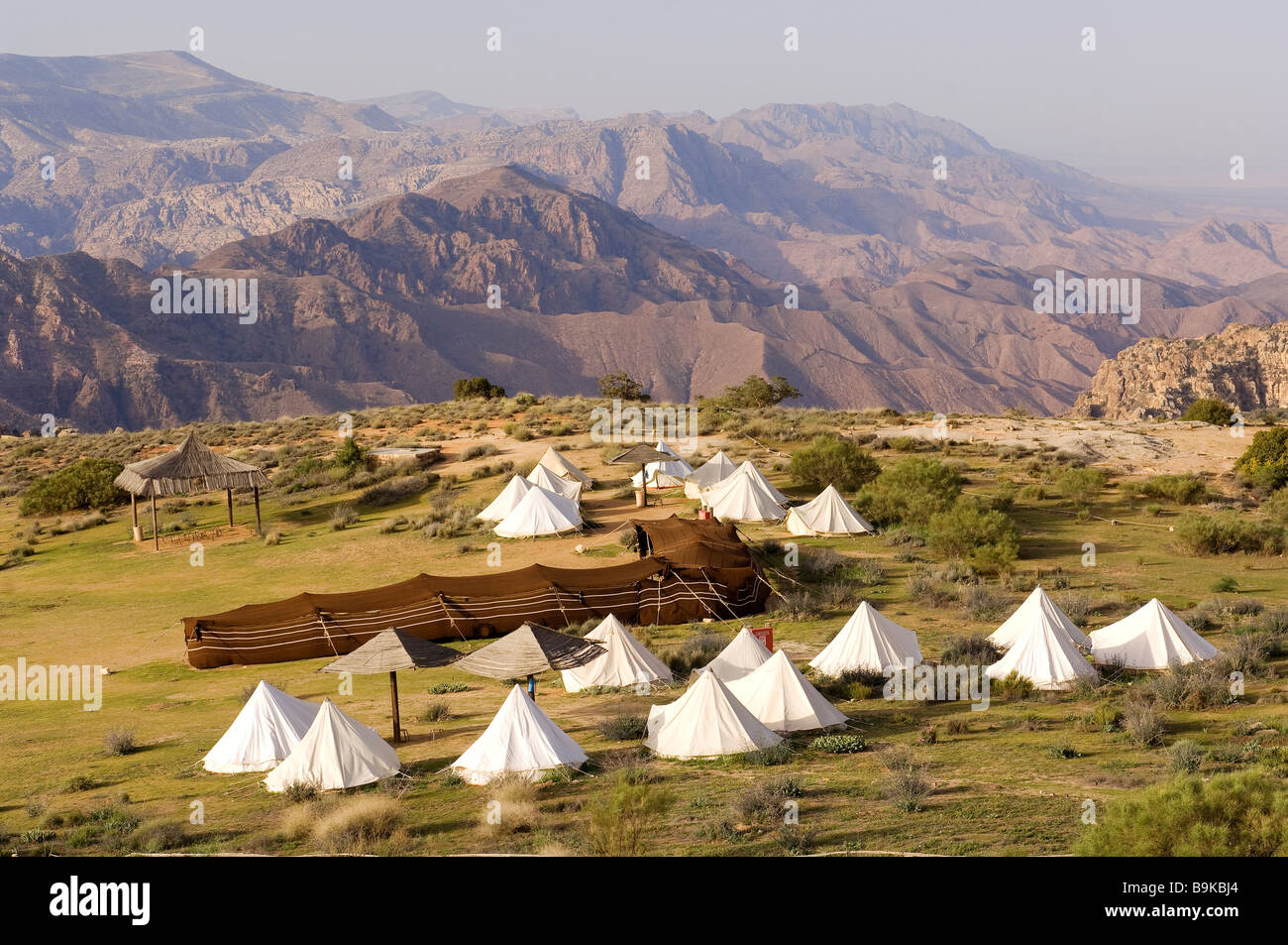La Jordanie, le Gouvernorat de Tafilah, le camping de la Réserve Naturelle de Dana, La Biosphère Banque D'Images
