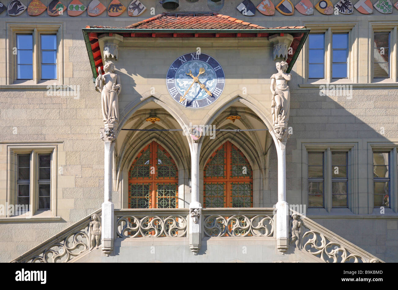 Porte principale de la mairie de Berne Suisse Banque D'Images